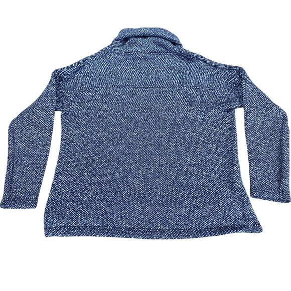 Columbia Sweater Womens XL Blue Knit Polyester Long Sleeve High Low Turtleneck - Picture 2 of 10